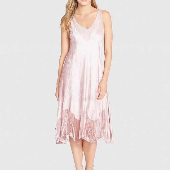 Komarov Dresses & Skirts - Komarov Bead Pleated Charmeuse Dress  – Size M -NWOT